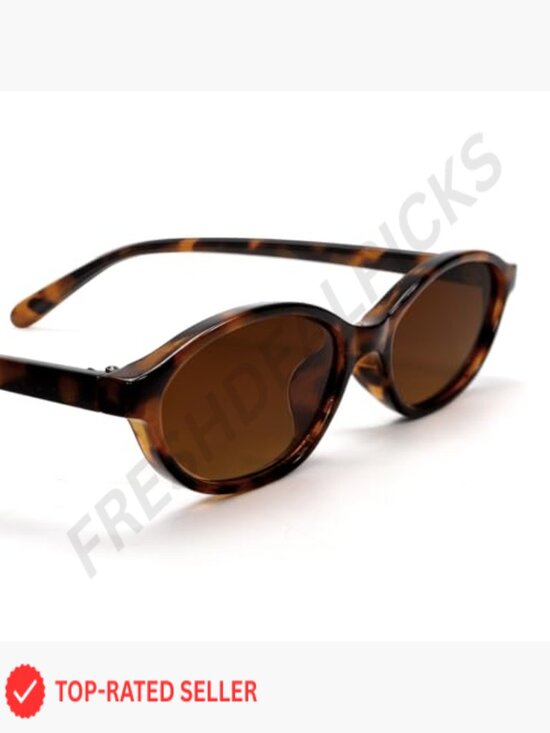 Retro Oval Sunglasses for Women Chic Cat Eye 90s Sunnies Lightweight Narrow